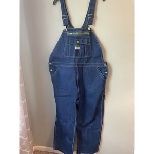 Liberty Bib Overalls Mens 42 28 Workwear Carpenter Distressed Denim Farmer